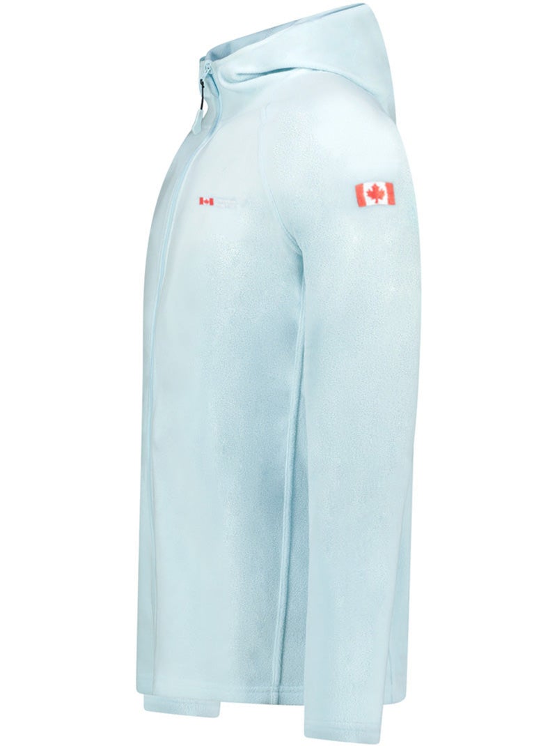 Veste micro-polaire à capuche tugoodeak – canadian peak Bleu ciel - Kiabi