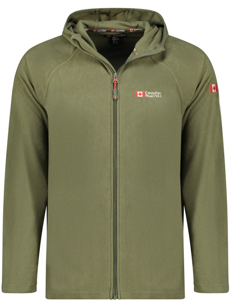 Veste micro-polaire à capuche tugoodeak – canadian peak Kaki - Kiabi