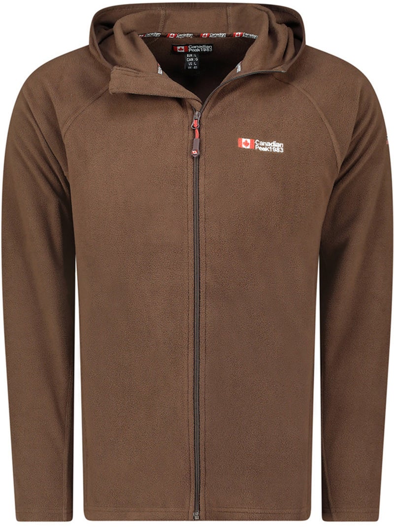 Veste micro-polaire à capuche tugoodeak – canadian peak Marron - Kiabi