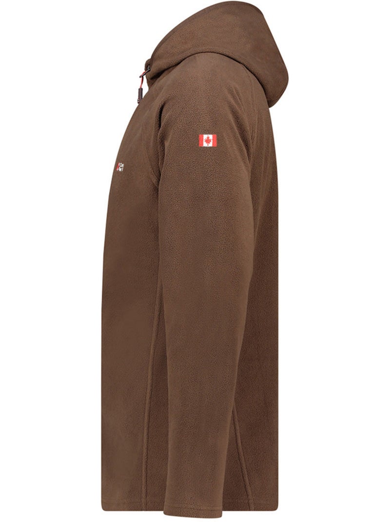 Veste micro-polaire à capuche tugoodeak – canadian peak Marron - Kiabi