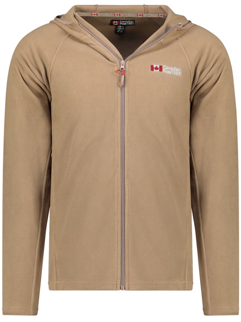 Veste micro-polaire à capuche tugoodeak – canadian peak Taupe - Kiabi