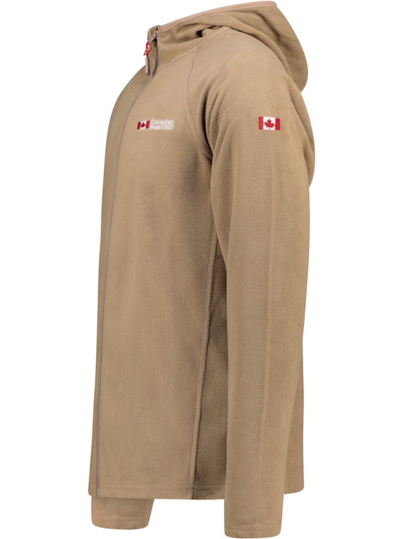 Veste micro-polaire à capuche tugoodeak – canadian peak Taupe - Kiabi