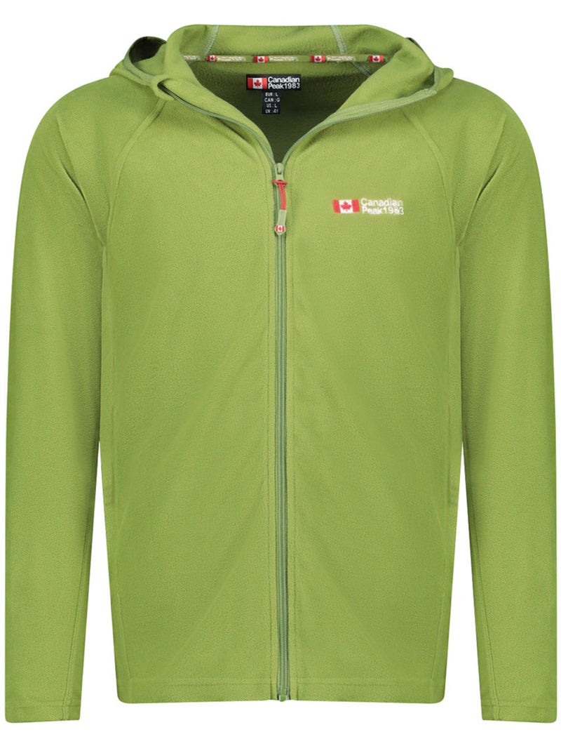 Veste micro-polaire à capuche tugoodeak – canadian peak Vert kaki clair - Kiabi