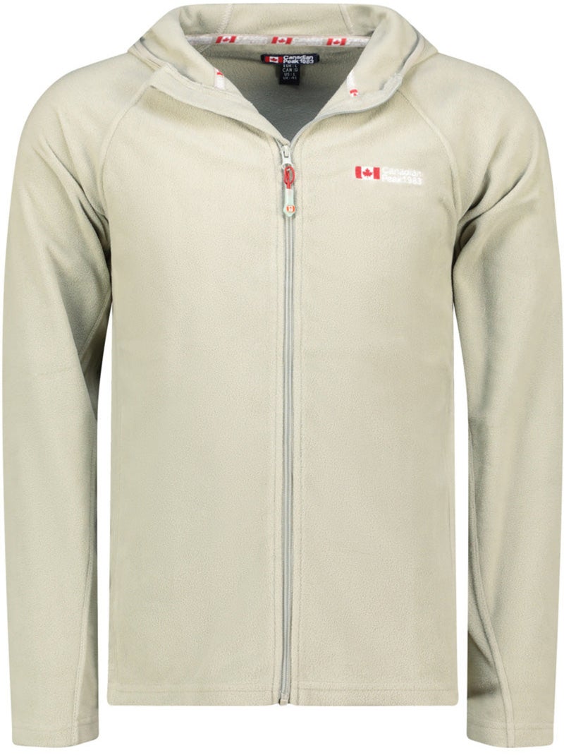 Veste micro-polaire à capuche tugoodeak – canadian peak Vert Sauge - Kiabi