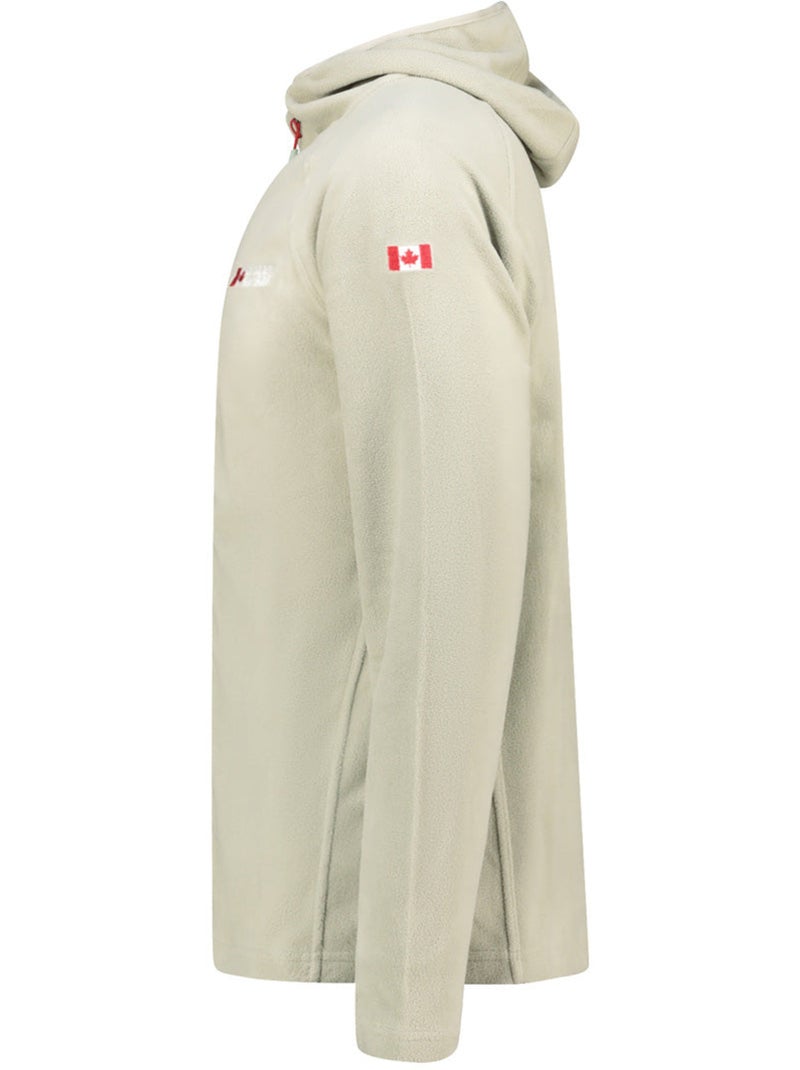 Veste micro-polaire à capuche tugoodeak – canadian peak Vert Sauge - Kiabi
