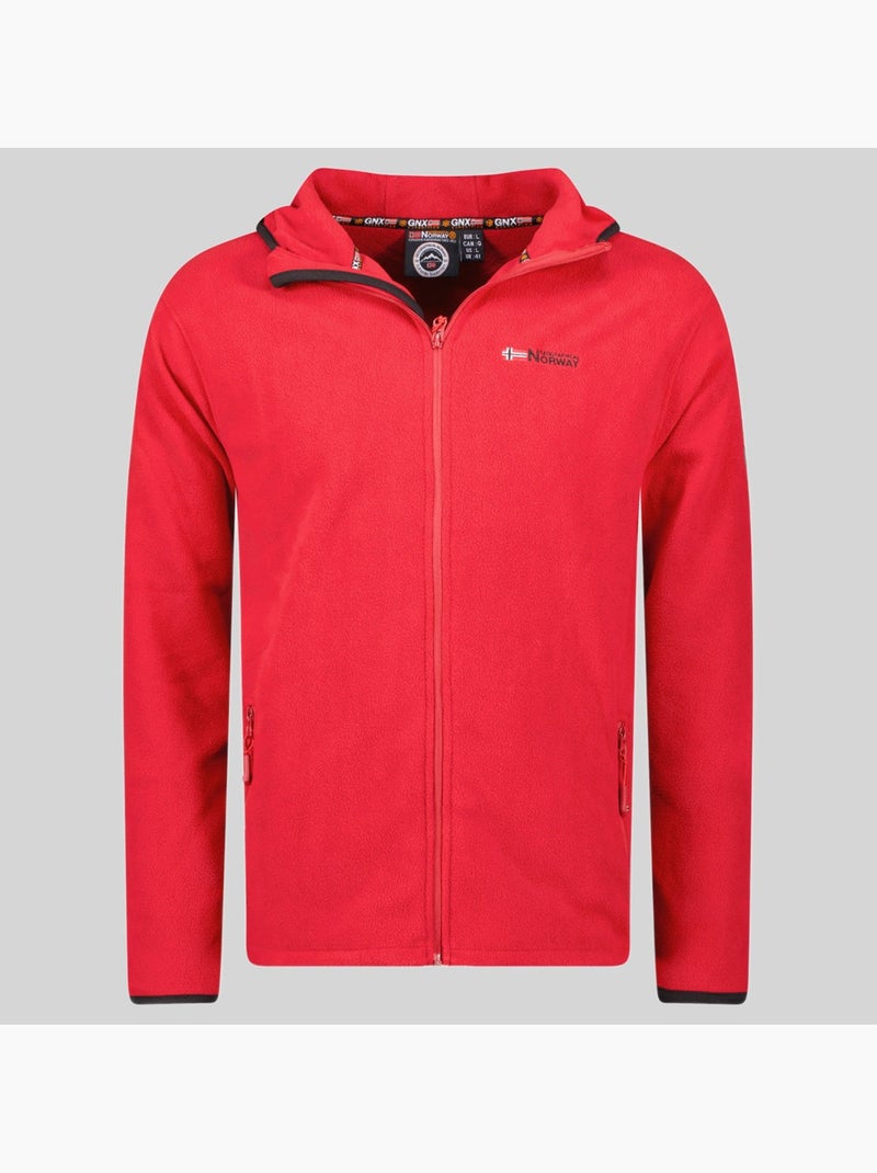 Veste micro-polaire à capuche unicia – geographical norway Rouge - Kiabi