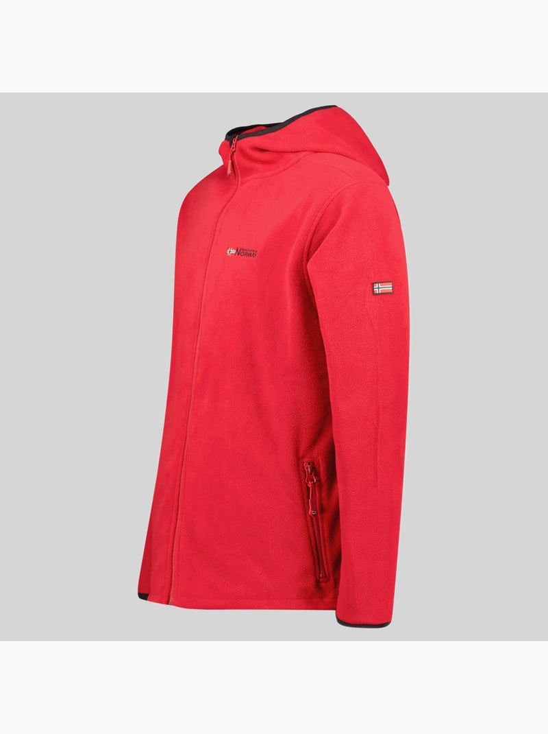Veste micro-polaire à capuche unicia – geographical norway Rouge - Kiabi