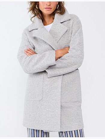 Veste midi effet bouclé, mo fashion