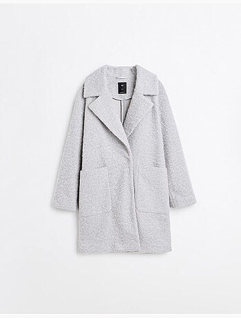 Veste midi effet bouclé, mo fashion