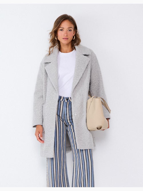Veste midi effet bouclé, mo fashion - Kiabi