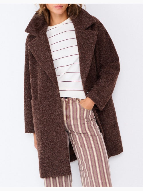 Veste midi effet bouclé, mo fashion - Kiabi Veste midi effet bouclé, mo fashion - Kiabi