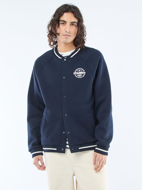 Veste molletonnée style américain - Kiabi