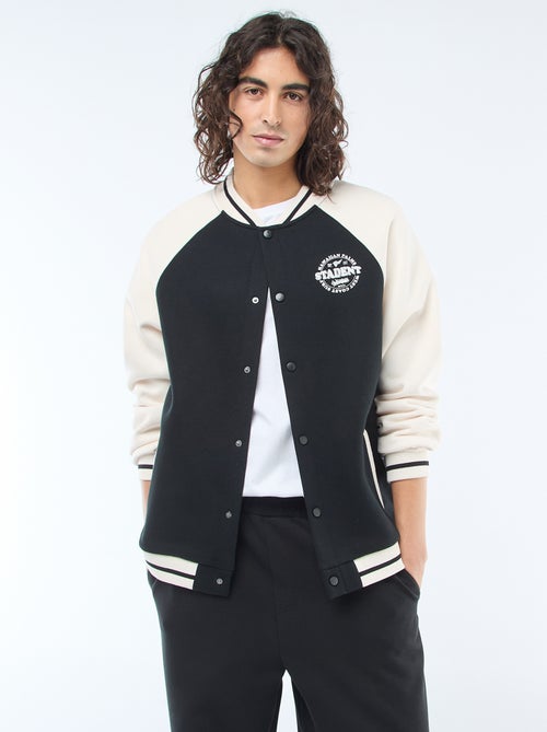 Veste molletonnée style américain - Kiabi