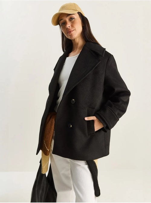 Veste oversize en gabardine boutonnée avec poches lucci - Kiabi