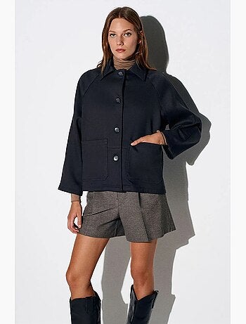 Veste oversize tissée effet peluche, boutonnée dilvin