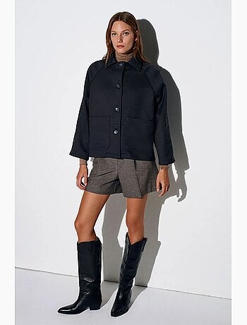 Veste oversize tissée effet peluche, boutonnée dilvin