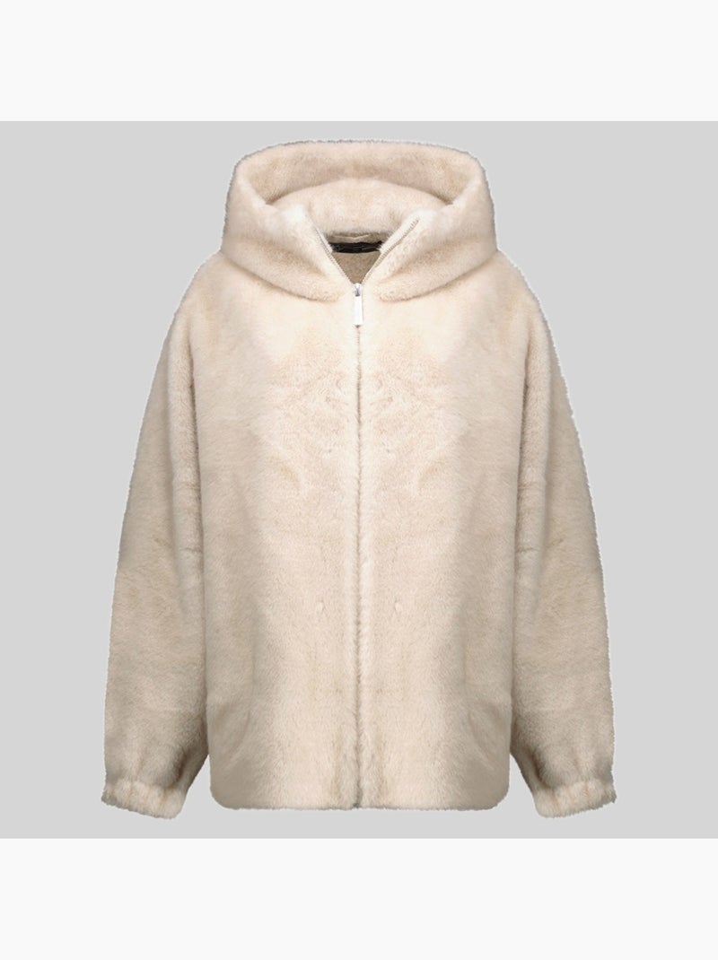 Veste polaire à capuche dadani – geographical norway Blanc cassé - Kiabi