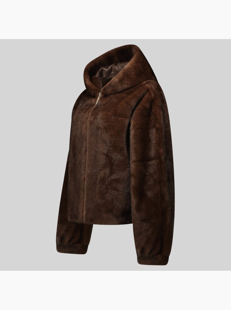 Veste polaire à capuche dadani – geographical norway Marron - Kiabi
