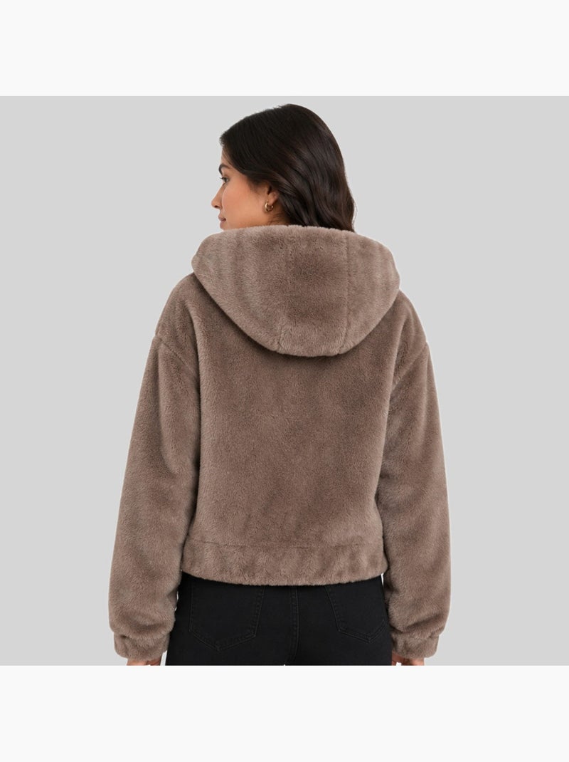 Veste polaire à capuche dadani – geographical norway Taupe - Kiabi