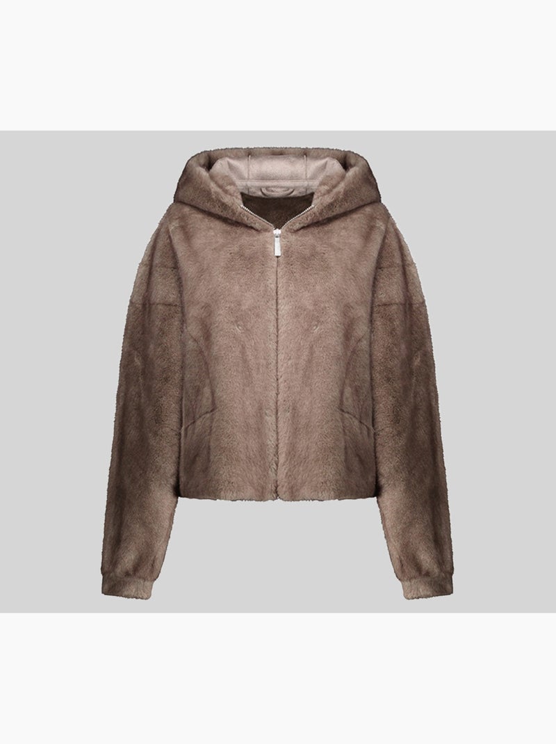 Veste polaire à capuche dadani – geographical norway Taupe - Kiabi