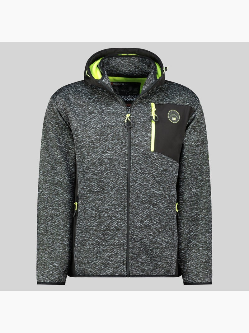 Veste polaire à capuche tank – geographical norway Noir - Kiabi