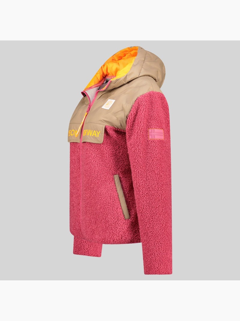 Veste polaire à capuche techic fz – geographical norway Rose fluo - Kiabi