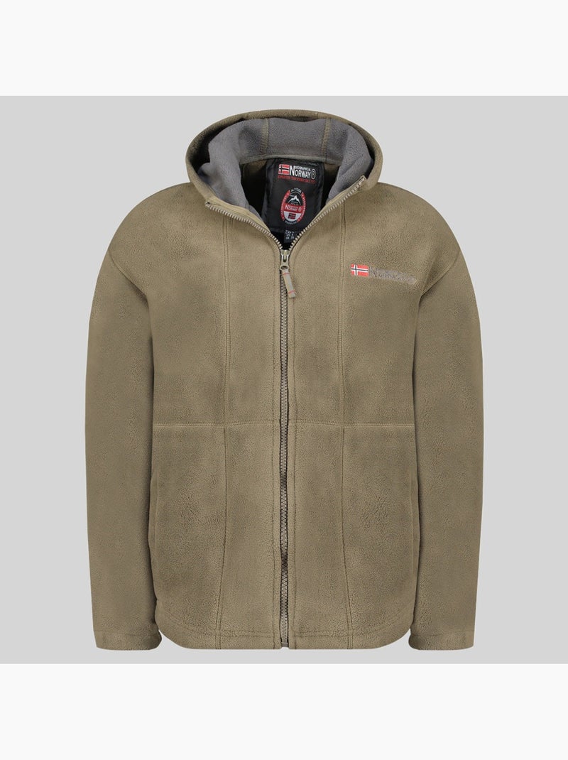 Veste polaire à capuche torleon hood – geographical norway Kaki - Kiabi