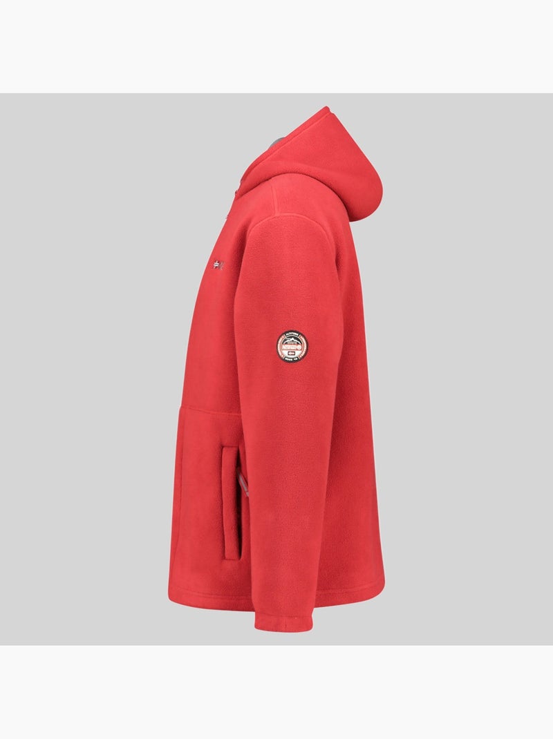 Veste polaire à capuche torleon hood – geographical norway Rouge - Kiabi