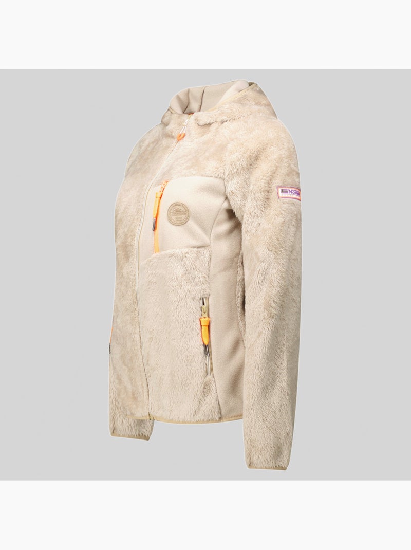Veste polaire à capuche toscana – geographical norway Beige - Kiabi