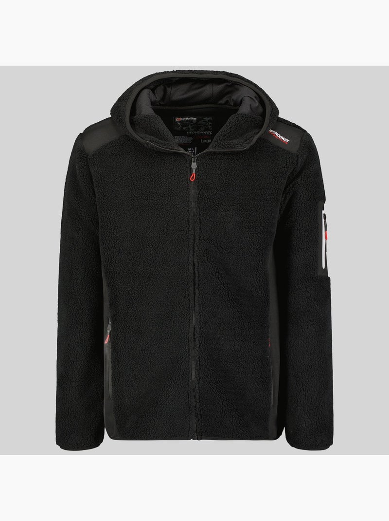 Veste polaire à capuche tufour – geographical norway Noir - Kiabi