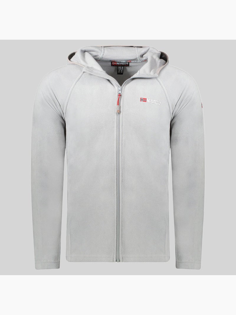 Veste polaire à capuche tugood – geographical norway Gris clair - Kiabi
