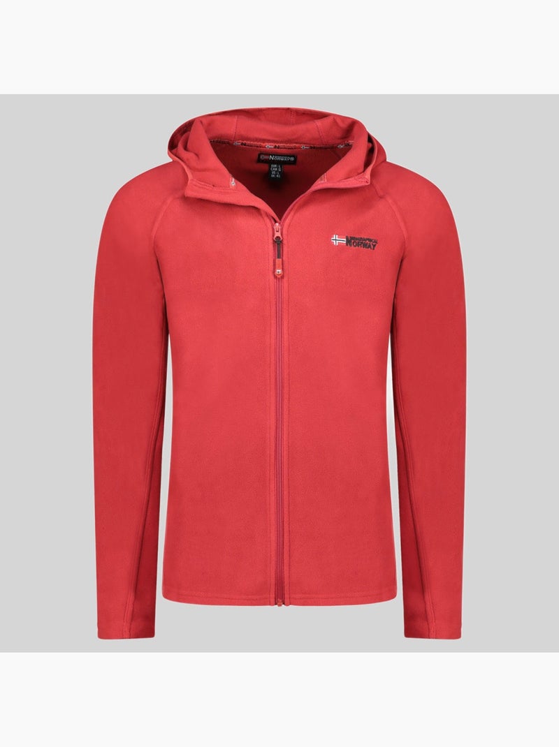 Veste polaire à capuche tugood – geographical norway Rouge - Kiabi