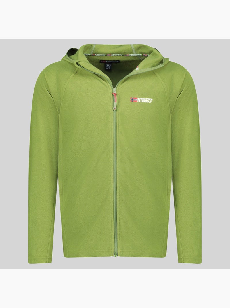 Veste polaire à capuche tugood – geographical norway Vert kiwi - Kiabi