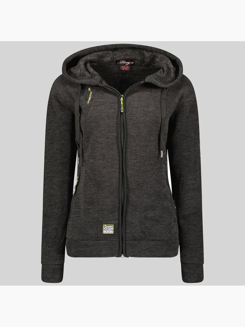 Veste polaire à capuche twelve – geographical norway Noir - Kiabi