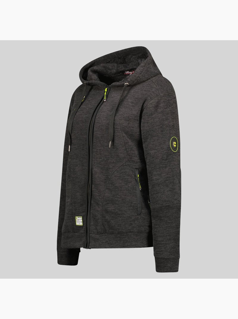 Veste polaire à capuche twelve – geographical norway Noir - Kiabi