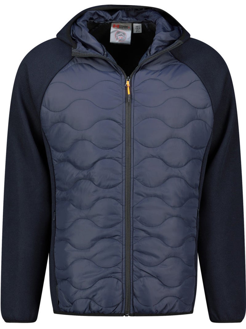 Veste polaire épaisse bi-matière à capuche tenessoeak – canadian peak Bleu marine - Kiabi