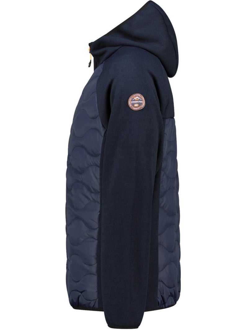 Veste polaire épaisse bi-matière à capuche tenessoeak – canadian peak Bleu marine - Kiabi