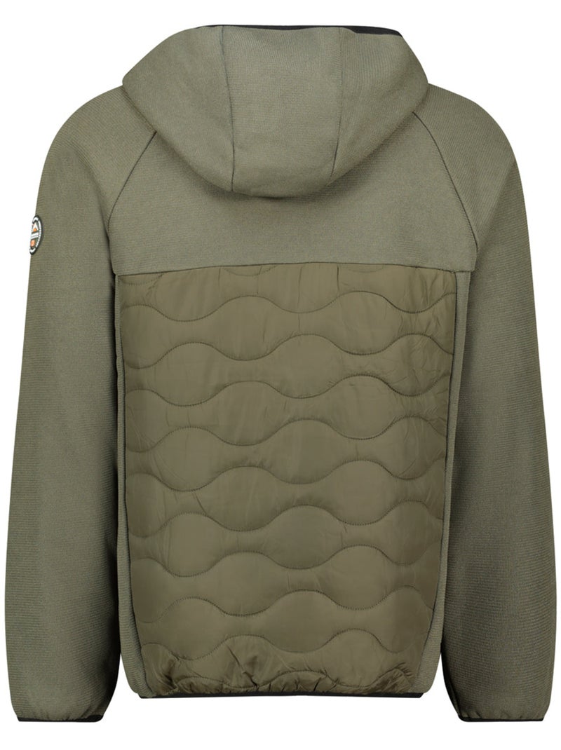 Veste polaire épaisse bi-matière à capuche tenessoeak – canadian peak Kaki - Kiabi