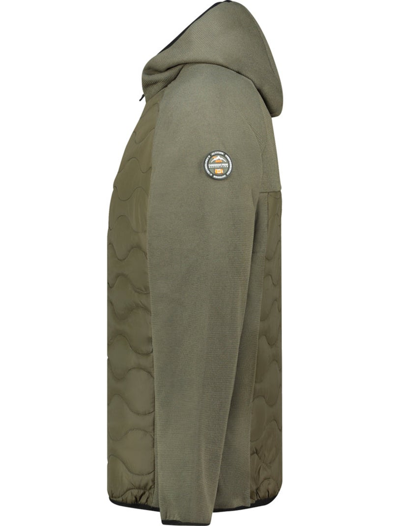 Veste polaire épaisse bi-matière à capuche tenessoeak – canadian peak Kaki - Kiabi