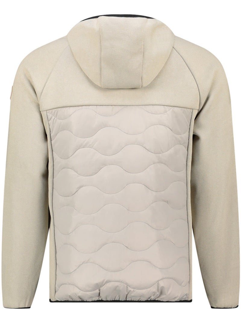 Veste polaire épaisse bi-matière à capuche tenessoeak – canadian peak Taupe - Kiabi