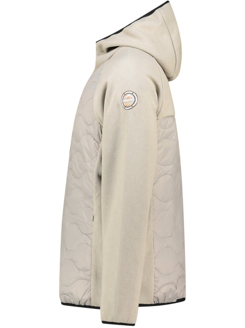 Veste polaire épaisse bi-matière à capuche tenessoeak – canadian peak Taupe - Kiabi