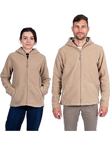 Veste polaire Homme ou Femme 'Breizh Océan', Entièrement Zippée