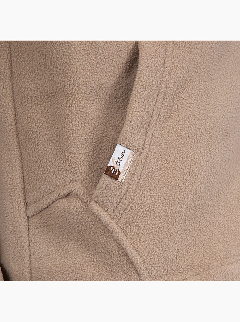Veste polaire Homme ou Femme 'Breizh Océan', Entièrement Zippée Sable - Kiabi