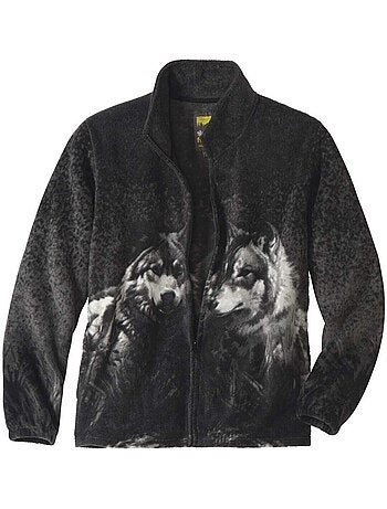 Veste polaire imprimé loups - atlas for men