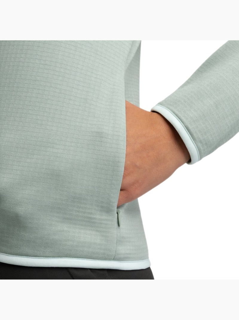 Veste polaire légère à capuche randonnée femme randonnée femme ember Vert - Kiabi