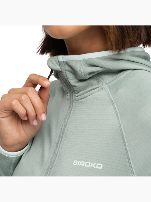 Veste polaire légère à capuche randonnée femme randonnée femme ember - Kiabi