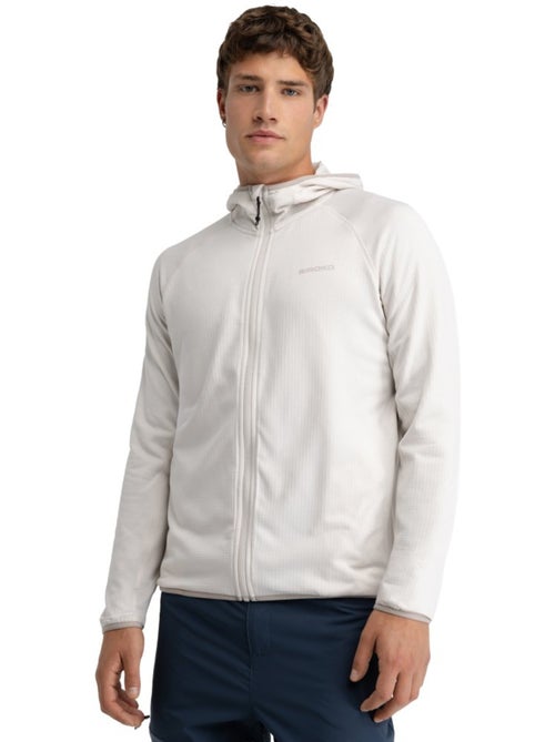 Veste polaire légère à capuche randonnée homme randonnée homme stride stone - Kiabi