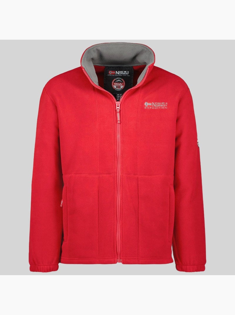 Veste polaire torleon – geographical norway Gris Rouge - Kiabi