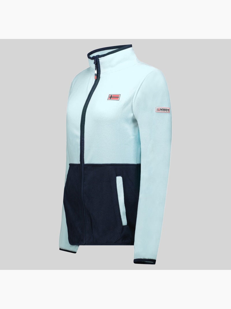 Veste polaire touki fz – geographical norway Bleu ciel - Kiabi