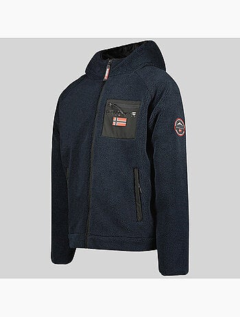 Veste polaire zippée à capuche udaf – geographical norway